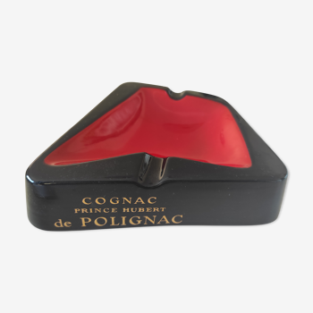 Black and red ashtray cognac prince Hubert de Polignac