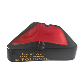 Black and red ashtray cognac prince Hubert de Polignac