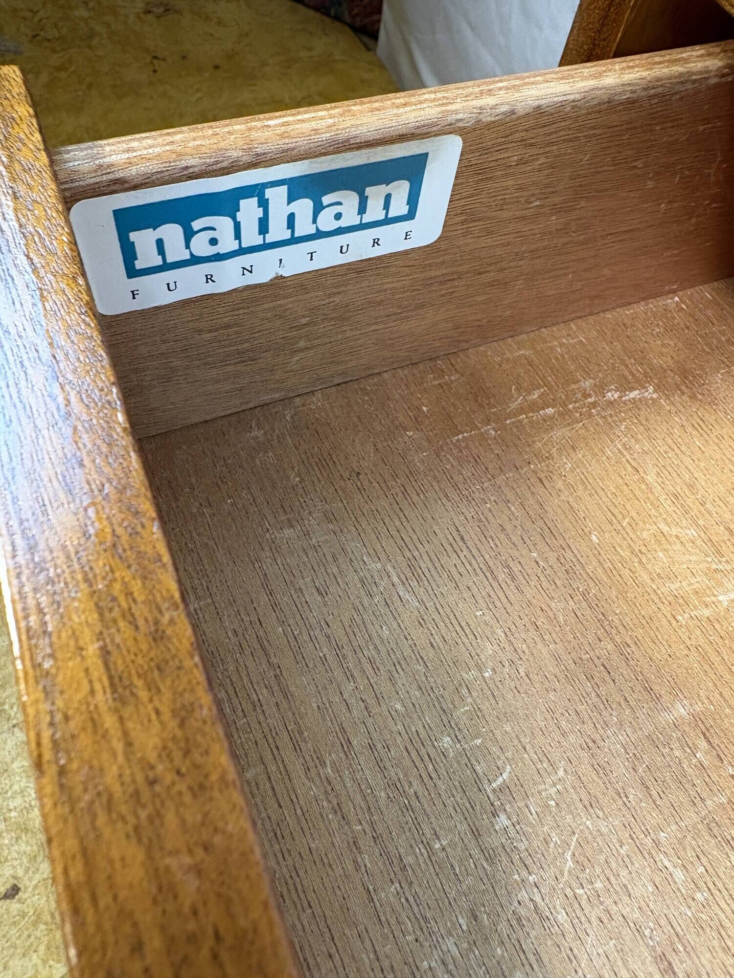 Mid-Century Retro Vintage Nathan Teak Telephone Seat – 1960s–1970s Stylish