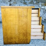 Vintage low storage cabinet blond oak Circa 60