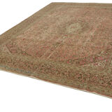 Handmade Oriental Unique 1980s 290 cm x 370 cm Beige Wool Carpet