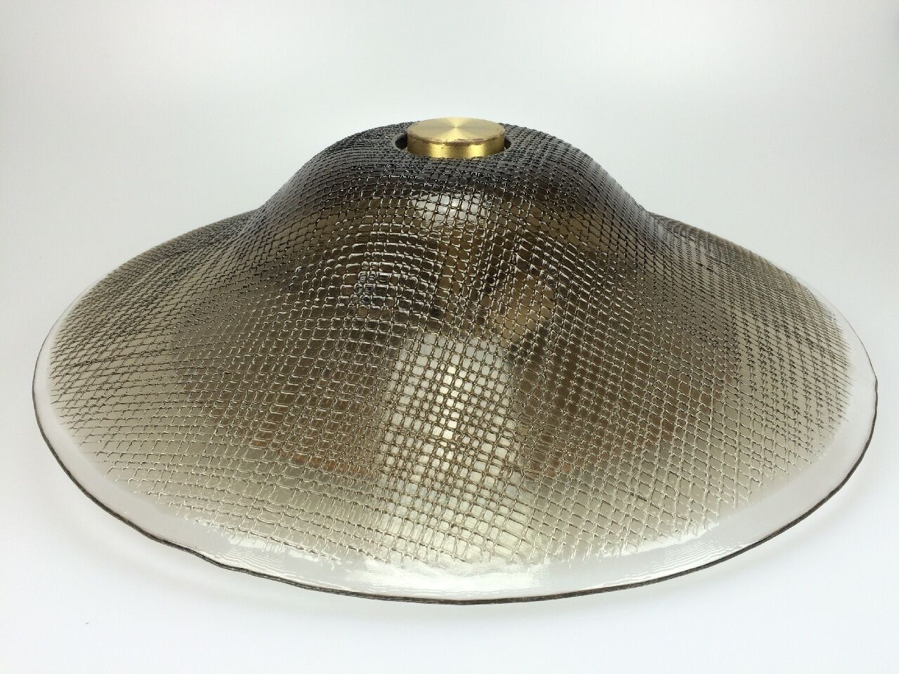 70s XL Peill & Putzler ceiling lamp glass