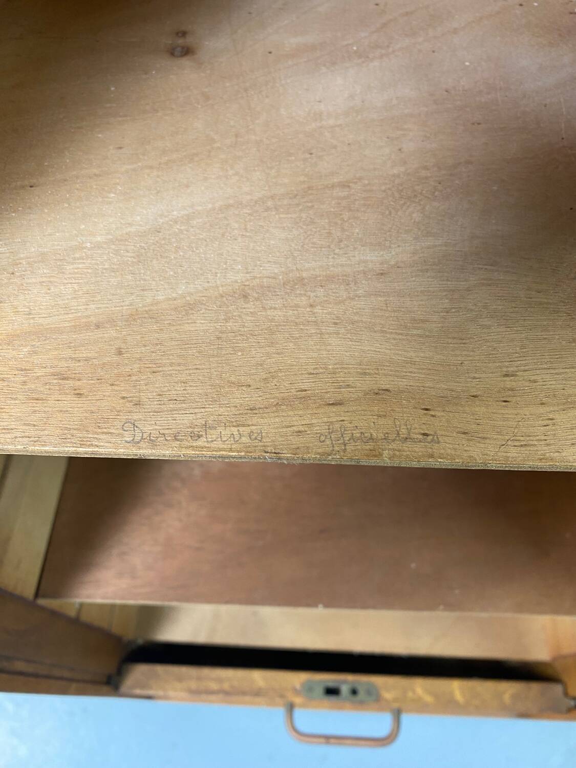 Vintage curtain file cabinet