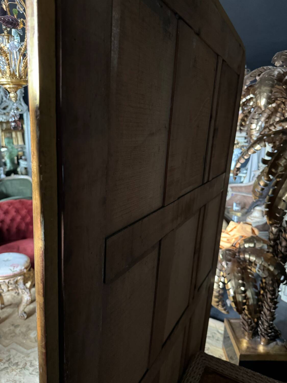 Miroir de cheminée d’époque louis philippe en bois doré (1m88x1m03) xixe