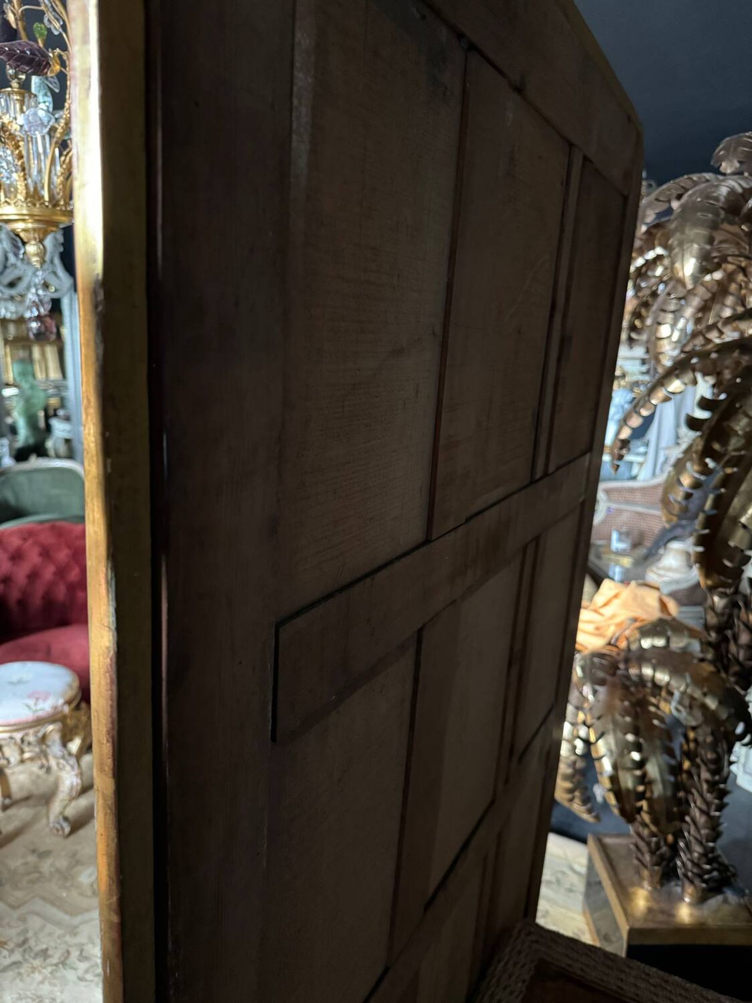 Louis philippe period fireplace mirror in golden wood (1m88x1m03) 19th century
