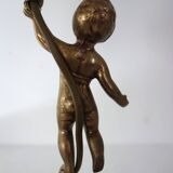 Art Deco brass cherub or angel lamp