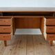 Mid century teak executive desk from H.P. Hansen, 1960s