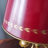 Lampe bouillotte 3 feux en bronze Maison Collange