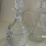 2 crystal carafes