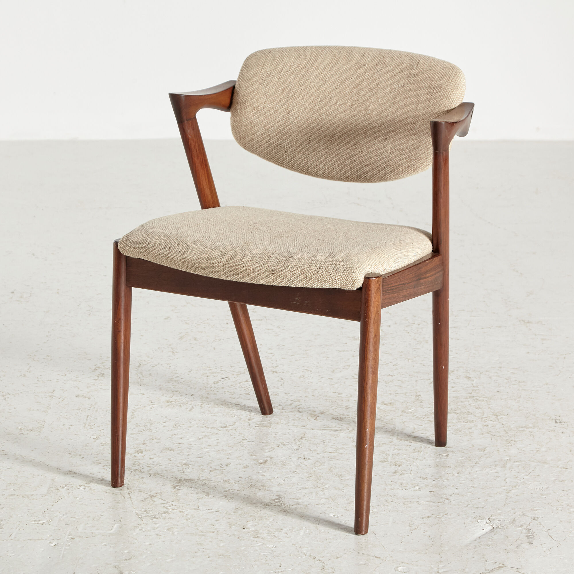 Model 42 teak dining chairs by Kai Kristiansen for Schou Andersen