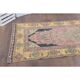 1970s Turkish Oushak Handmade Wool Cotton Pink Area Rug 108x225