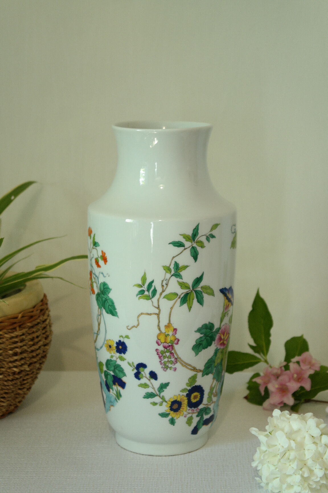 Art Deco baluster vase, Limoges porcelain, A. Lanternier.