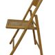 Vintage wooden folding chair with rattan seat 80s minimalist design