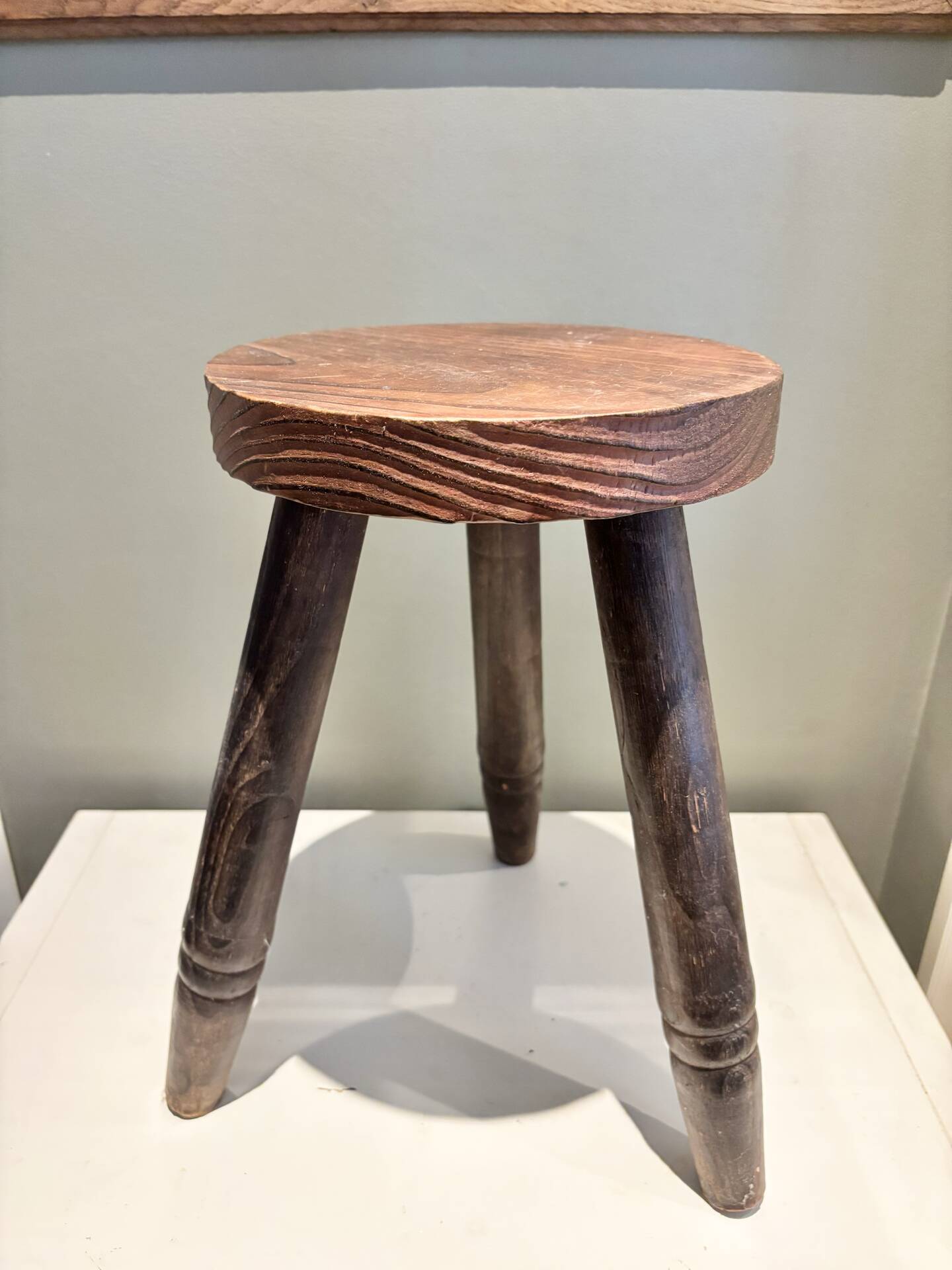 Brutalist tripod stool cottage farmhouse
