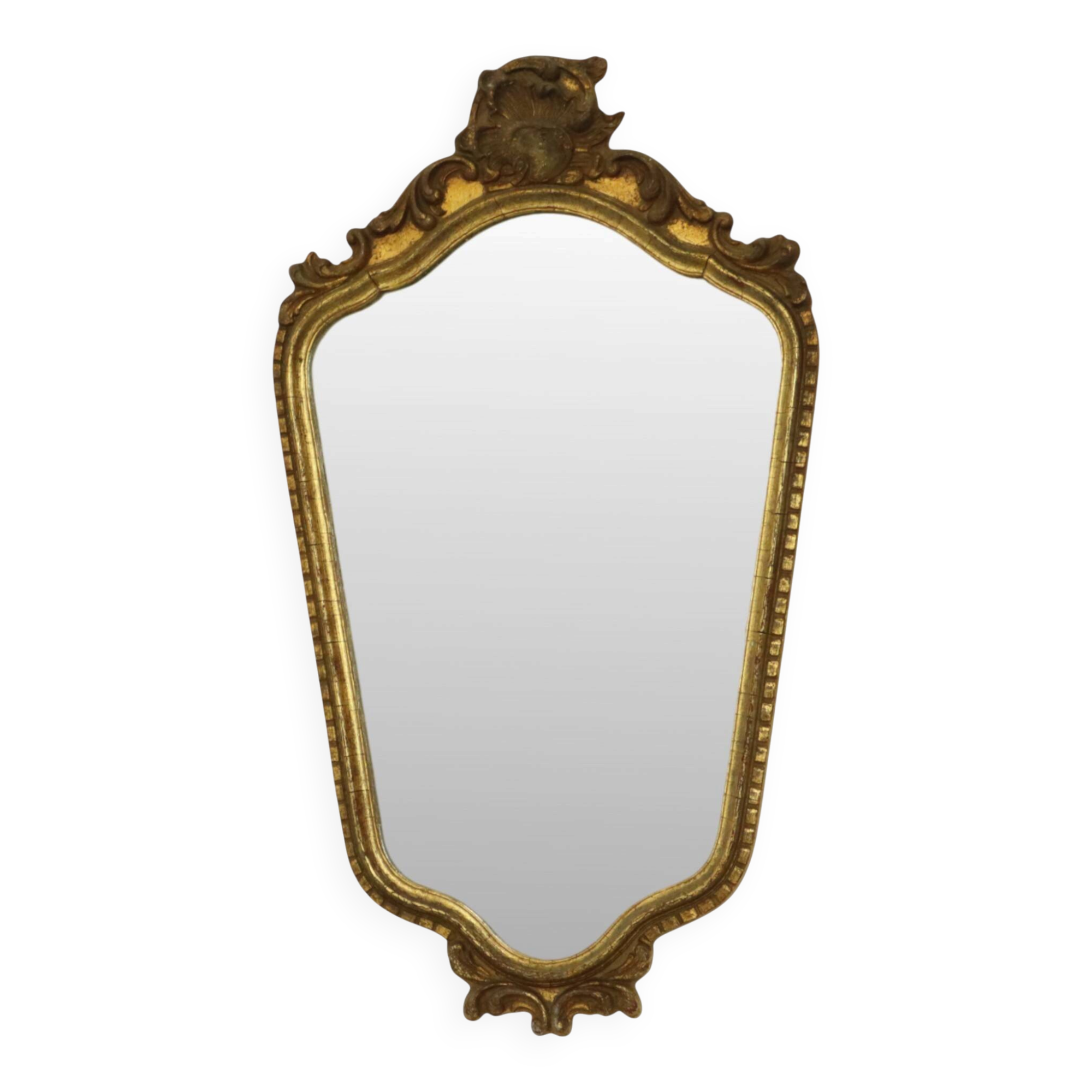 Mid Century Gold Leaf Mirror Classic Deknudt Fifties