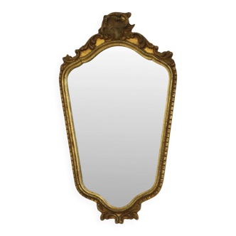 Mid Century Gold Leaf Mirror Classic Deknudt Fifties