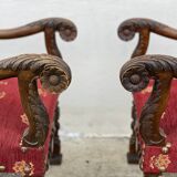 Living room (carved chairs and armchairs) in Louis XIII style