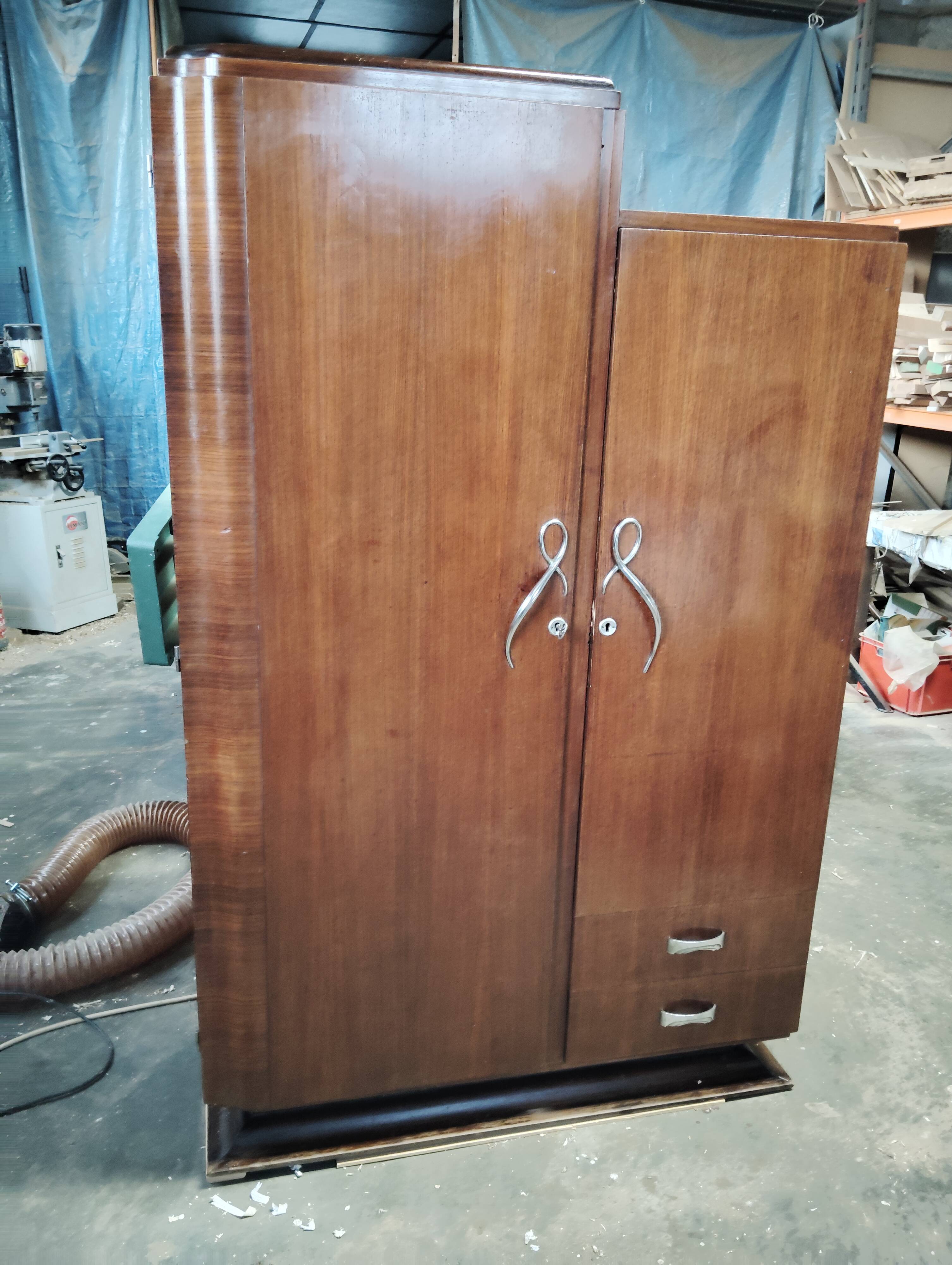 Asymmetrical art deco wardrobe