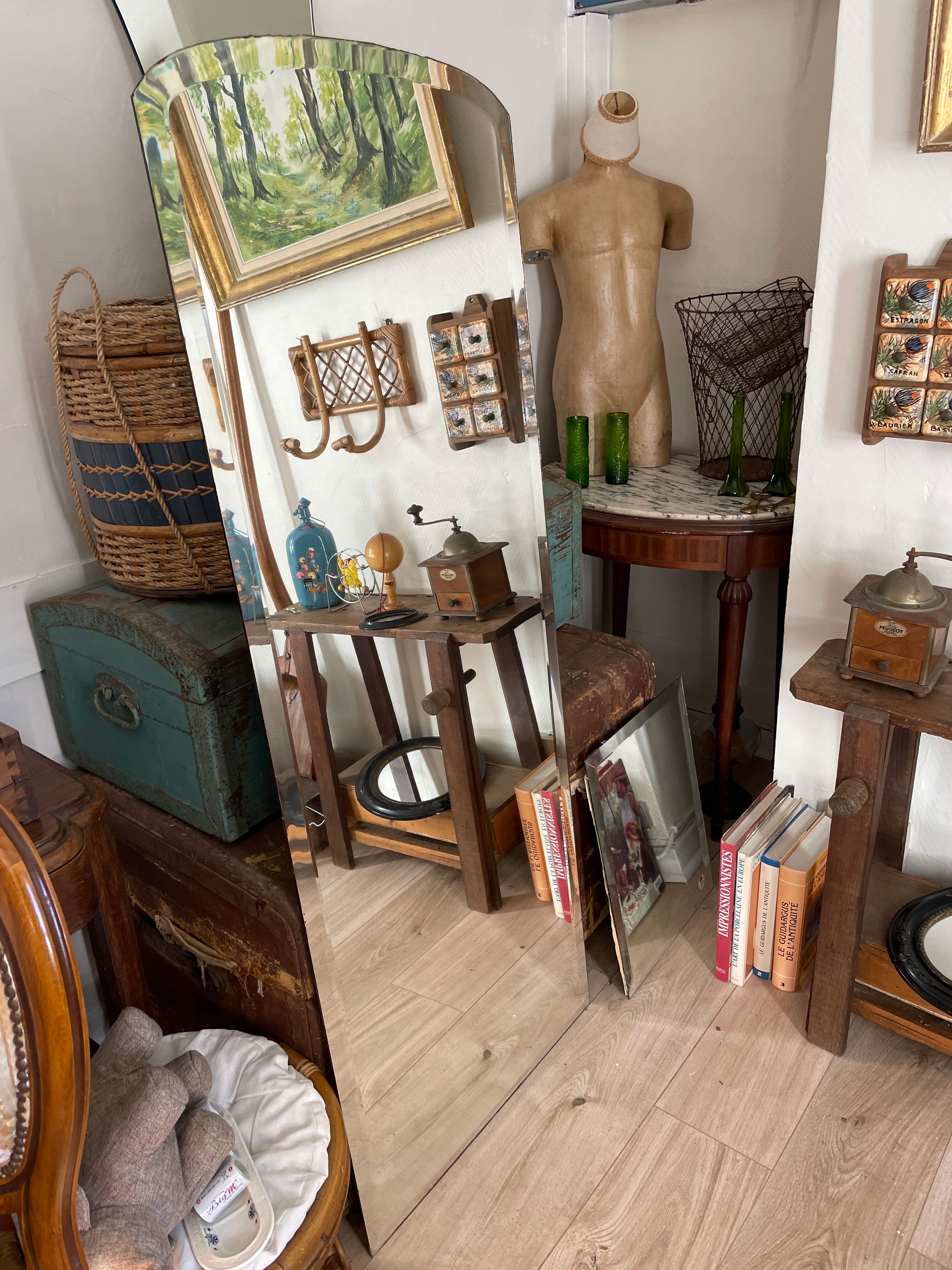 Beveled mirror 150x57cm