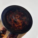 Pichet vase en verre soufflé Écailles de tortue Style Dior