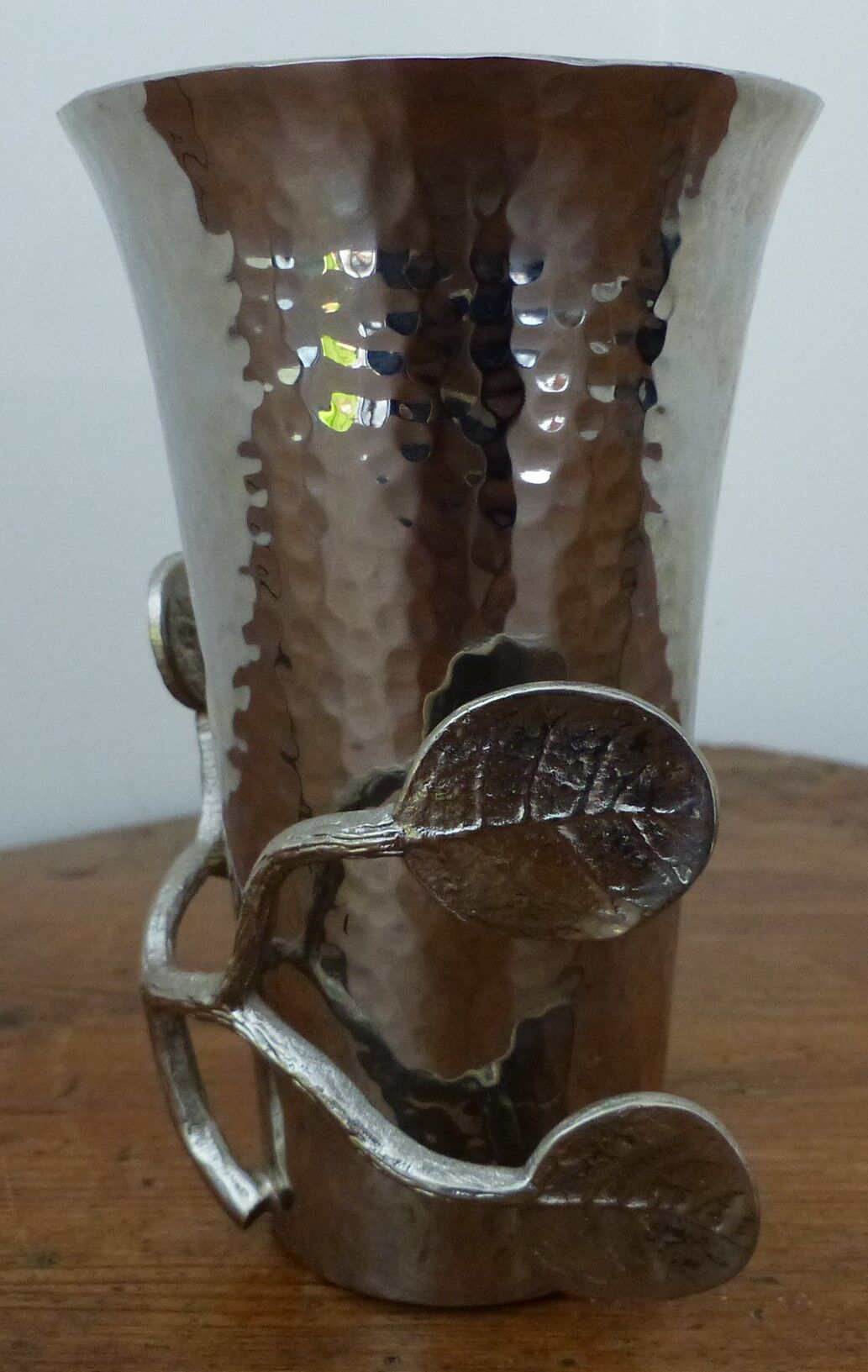 Struck metal vase