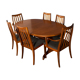 Restored teak 1960s g plan retro extending dining table & 6 chairs