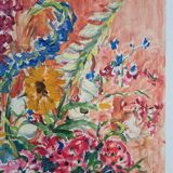 Bouquet of Flowers Painting by Azéma Billa
