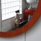 Danish teak 60s mirror diameter 100cm