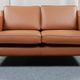 Borge Mogensen 2 seater cognac leather sofa model 2212 - newly reupholstered