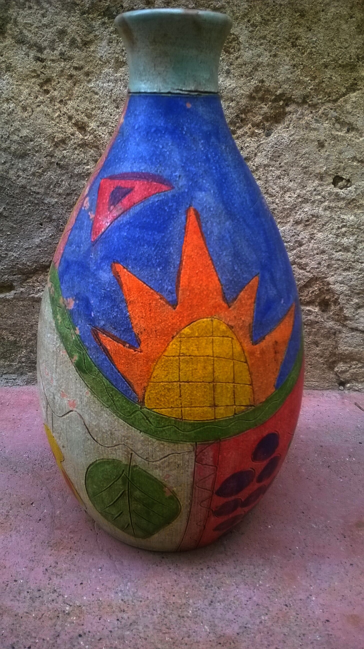 Vintage colorful vase