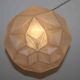 Art Deco faceted pressed glass globe pendant light