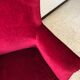 Napoleon III armchair in garnet velvet