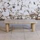 Travertine coffee table in the style of Angelo Mangiarotti, 1970.