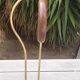 Scandinavian design magnifier wood and brass