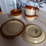 3 tasses à café anglaises en grès