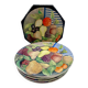 Set of 6 Gien plates “La Ronde des Fruits” – 22 cm – Original box