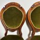 A pair of antique upholstered side chairs/Victorian balloon-back