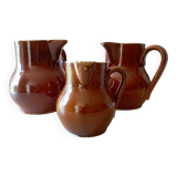 Set of 3 antique pitchers
