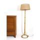 Rattan floor lamp from the 60s by Louis Sognot
