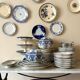 6 Sarreguemines earthenware dessert plates, “Sinceny” service circa 1900