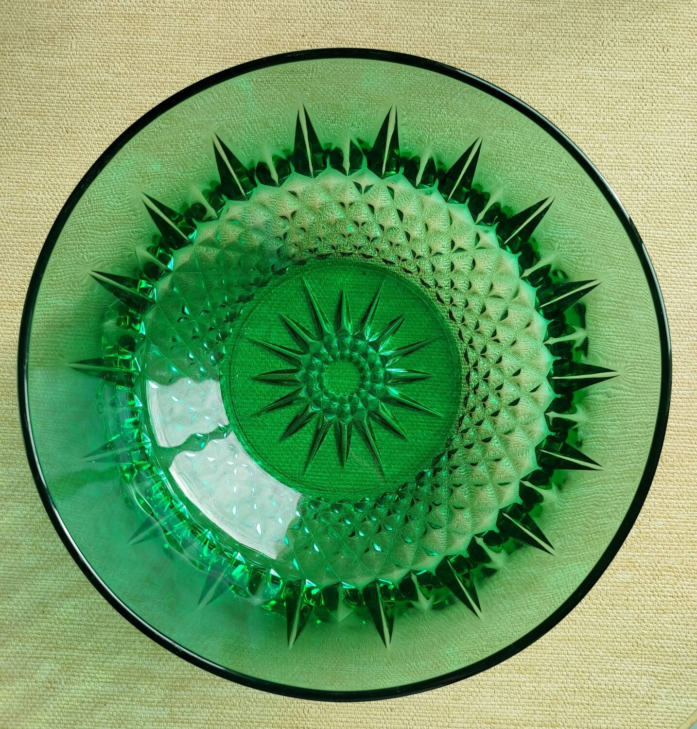 Saladier verre ciselé