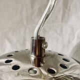 Space Age waterfall pendant light with 3 globes in chrome metal