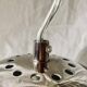 Space Age waterfall pendant light with 3 globes in chrome metal