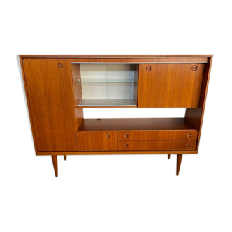 Wardrobe bahut buffet bar enfilade high in Scandinavian teak 60s