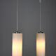 Pair of vintage Danish opaline glass hanging light