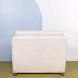 Postmodern white leather armchair by Jan Armgardt for Leolux