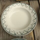 4 Hollow plates Terre de Fer in Opaque Porcelain from Gien Collection Montigny