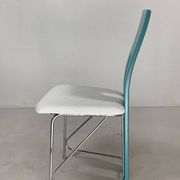 Set of 6 Memphis dining chairs in bouclé, 1980s