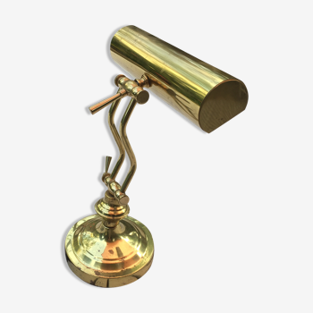 Lampe de bureau en metal doré vintage