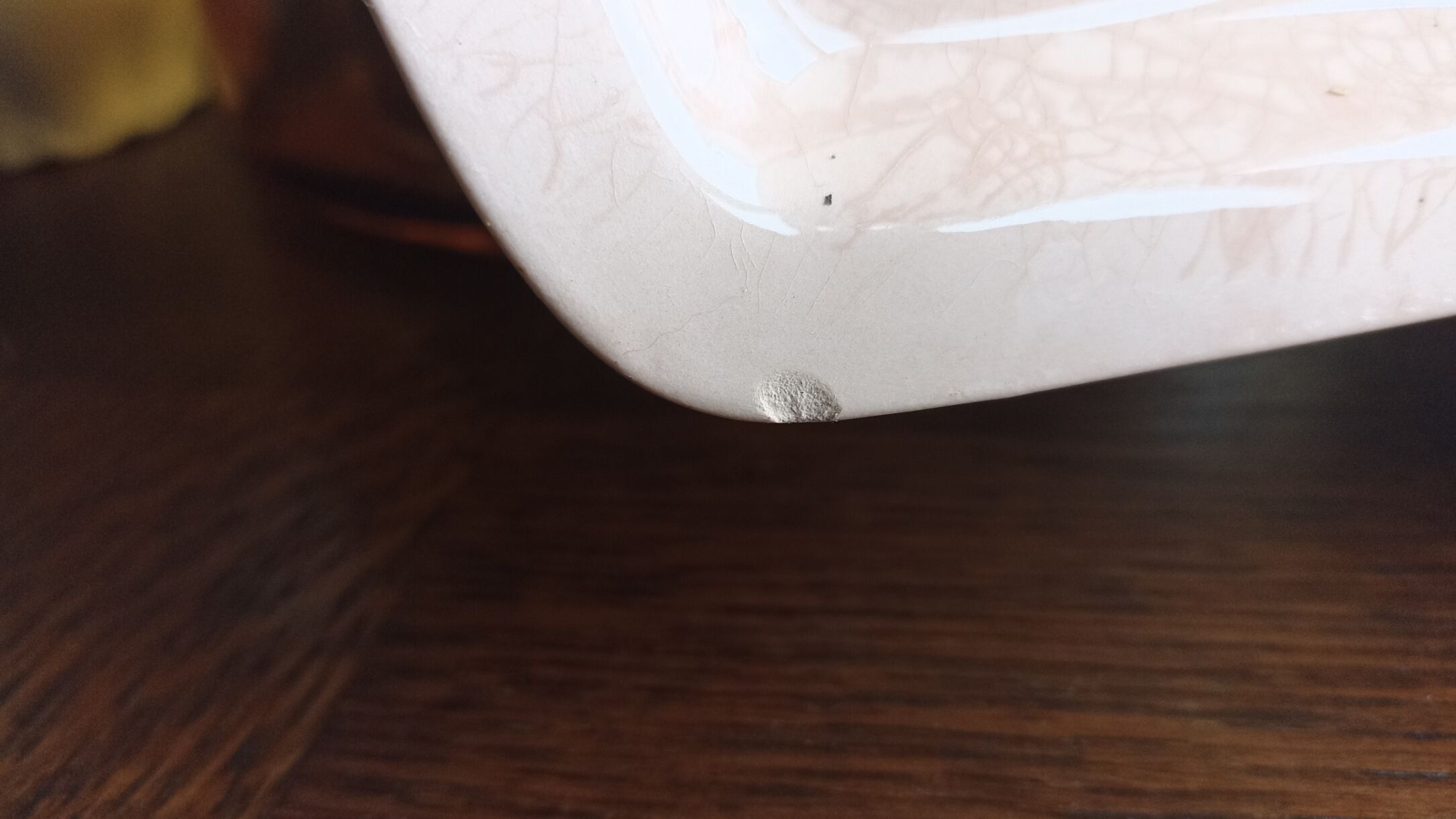 Art Deco cake dish by Longwy in pink earthenware and cloisonné enamels